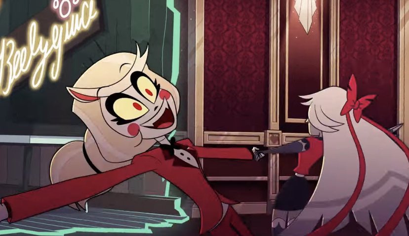 Alrightpunk's tweet image. This is Charlie and Vaggie, sometimes known by the portmanteau #Chaggie.

They are in love. They live, work and sleep together.

They are canonically far more than friends.

What you think about it is quite frankly irrelevant.