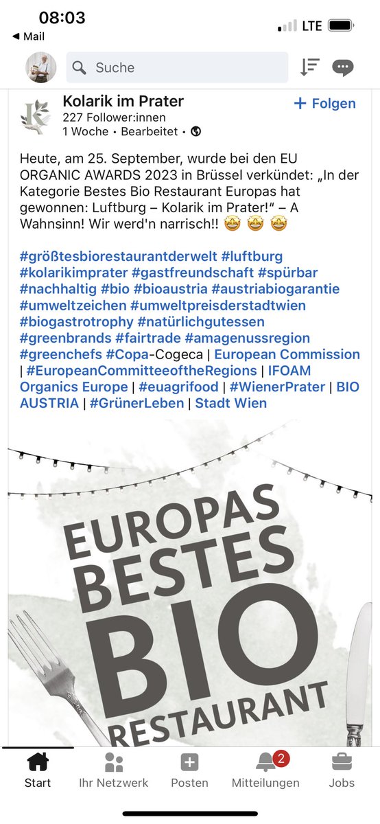 Bestes aus Österreich #bio #fair und #Tierwohl Gratulation! Einfach toll extra Dank für Euer Tun, Dranbleiben Wir sind stolz auf Euch! Danke 🌞