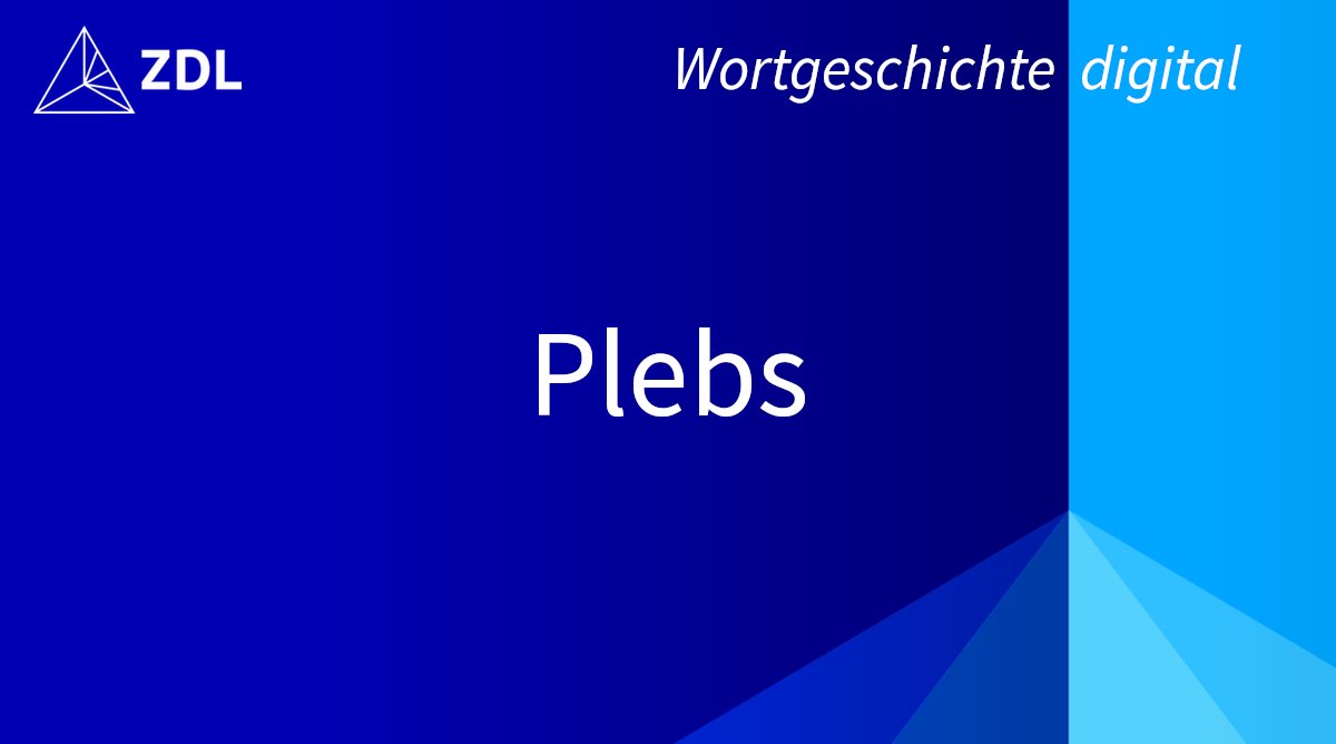 Eine Menschengruppe als #Plebs zu bezeichnen ist beleidigend und schmeichelt gleichzeitig der Bildung des Sprechenden, weil das Wort aus dem Lateinischen stammt. Dort wird es freilich nicht abwertend gebraucht. Lesen Sie mehr in unserer #Wortgeschichte: zdl.org/wb/wortgeschic…