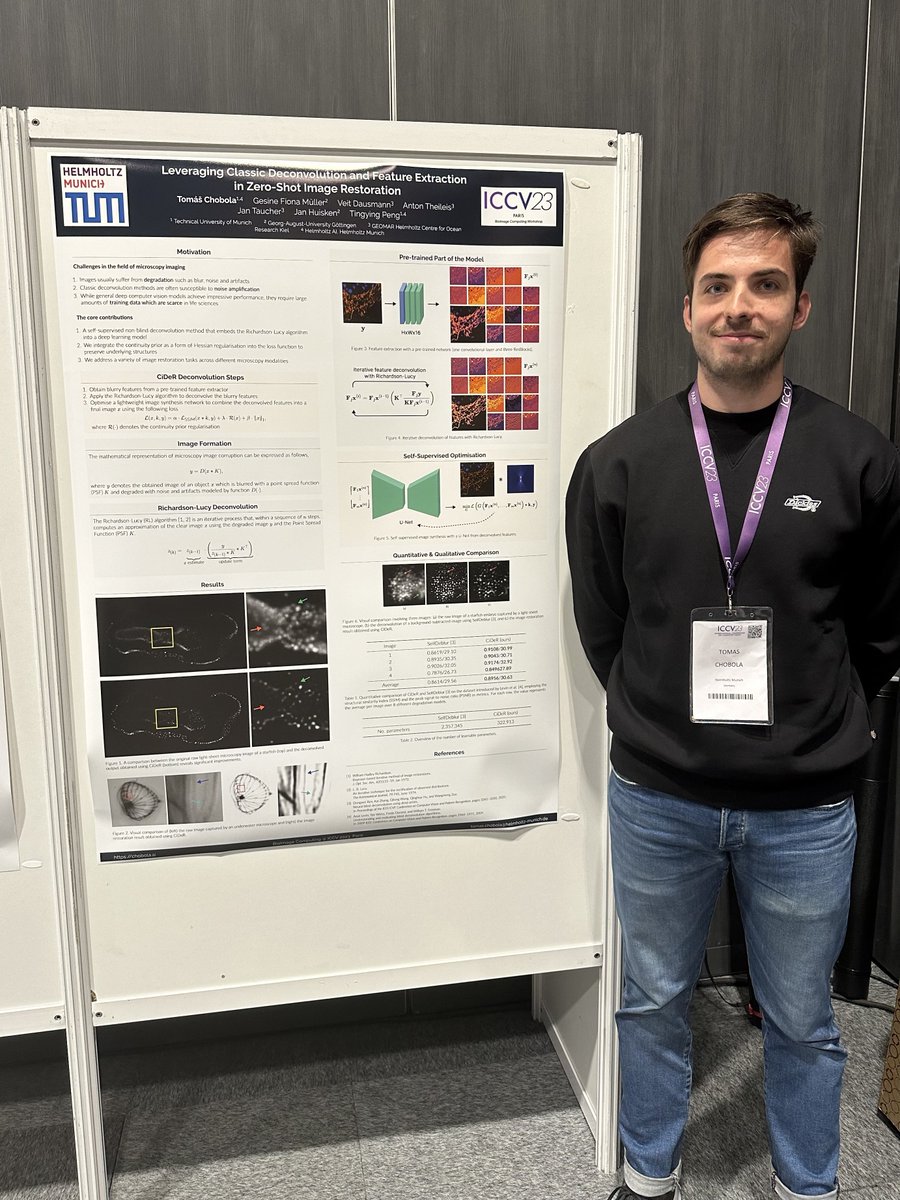 Thanks to everyone who joined my presentation yesterday of our work on zero-shot image restoration at the bioimage computing workshop at <a href="/ICCVConference/">#ICCV2025</a> 🇫🇷.