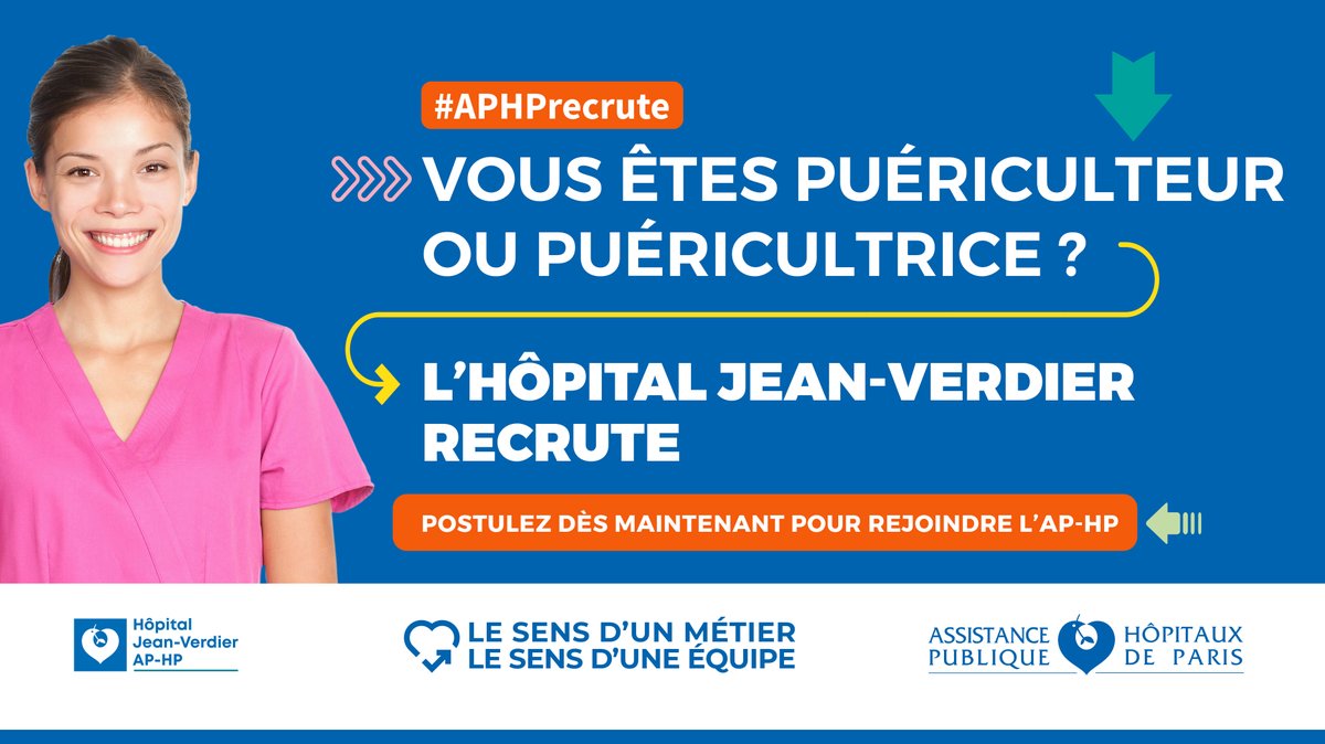 #APHPRecrute | Auxiliaire de puériculture/Aide-soignant ? Rejoignez l'@hopJeanVerdier @APHP au sein de la maternité et exercez votre métier au sein d’une équipe experte, unie et engagée.
👉recrutement-hupssd.paramedical@aphp.fr
➡️ chu93.aphp.fr/rejoignez-ghu-…
