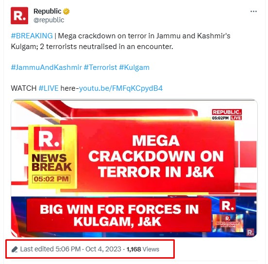 THEGOLDENVIEW88's tweet photo. #kulgam 02 #terrorist down  #source republic https://t.co/WWvN5WlDQ0