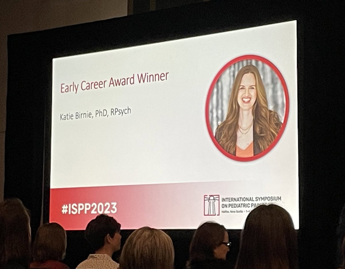 Congratulations @katebirnie on your #ISPP2023 early career award! You absolutely are inspiring and empowering the next generation of researchers in #ChildPain and #Partnership