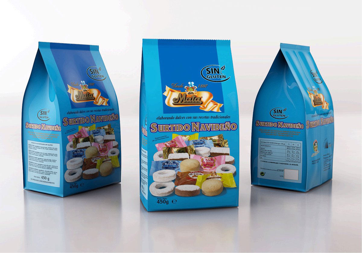 En Productos MATA pensamos en todos, así que ya tienes disponible nuestro surtido de dulces navideños SIN GLUTEN para aquellos que tengan algún tipo de intolerancia o alergia. Puedes comprarlo entre otros sitios en nuestra Web ProductosMata.com