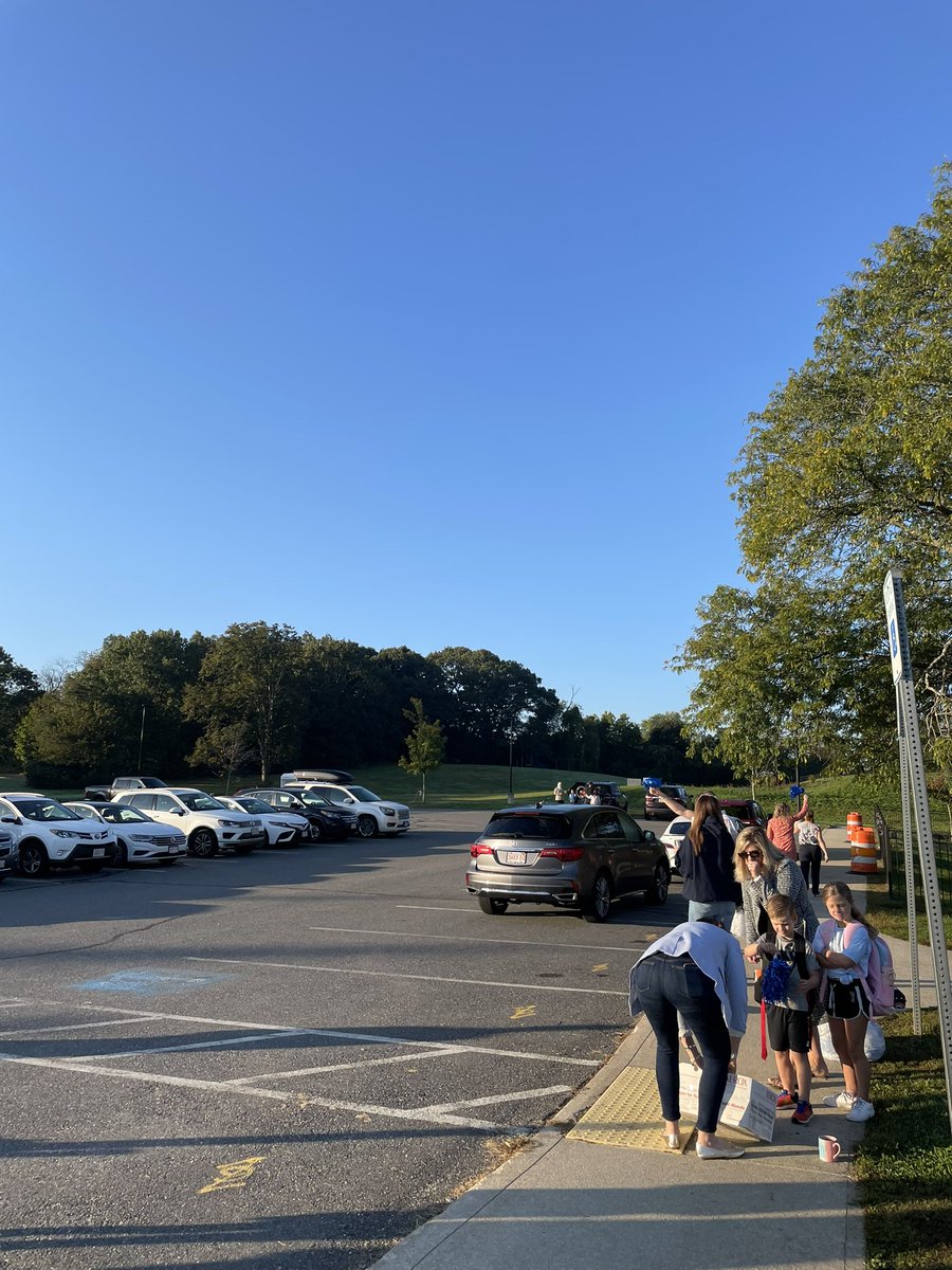 Walk or bike to school day!  Great weather and good to see so many came out to Memorial School!!
