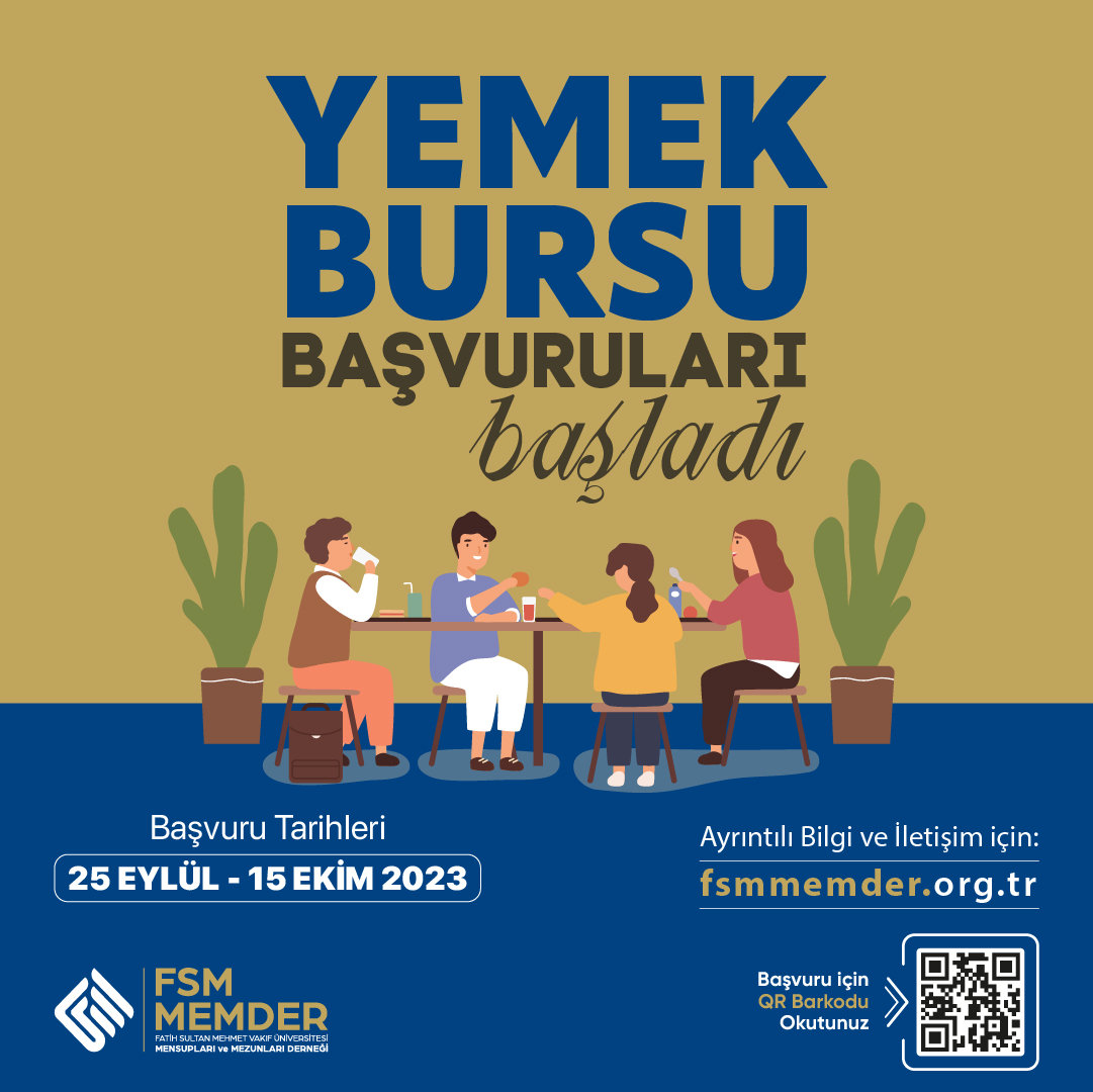Üniversitemiz yemek bursu başvuruları başladı.
Başvurmak için fsmmemder.org.tr web adresimizi ziyaret ederek online başvuru yapabilirsiniz 😊