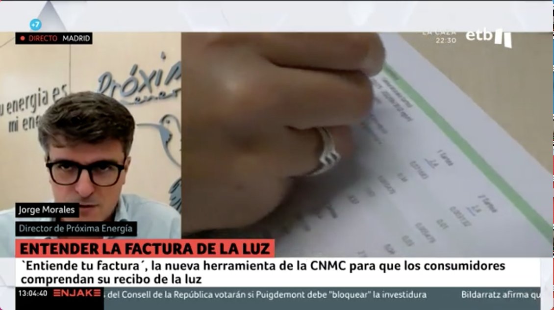 🔴💡 @jorpow , director de @proximaenergia 'Que te compare con otras empresas de la luz me parece una herramienta muy útil. No recomiendo utilizarla a los que tengan paneles solares ya que la herramienta ahí es un desastre.' #EnJakeETB ➡ eitb.eus/es/television/… @Xlapitz