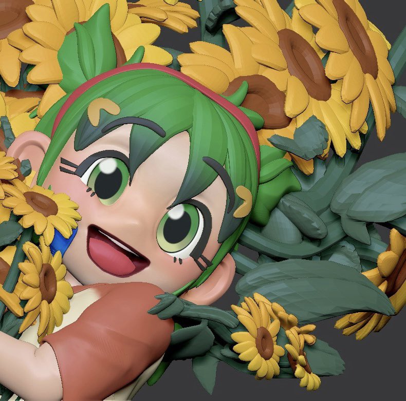Sculpt for Yotsuba Collab with <a href="/jiehananana/">jie 🌸</a> go check out her page or Artstation for the final render/process!🌻💖