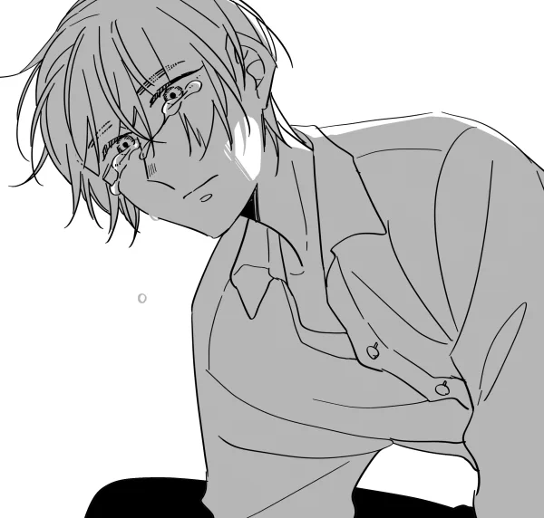 落書き 下に落ちる涙 
