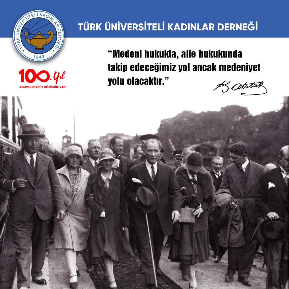 “Medeni hukukta, aile hukukunda takip edeceğimiz yol ancak medeniyet yolu olacaktır.”
-Mustafa Kemal ATATÜRK
