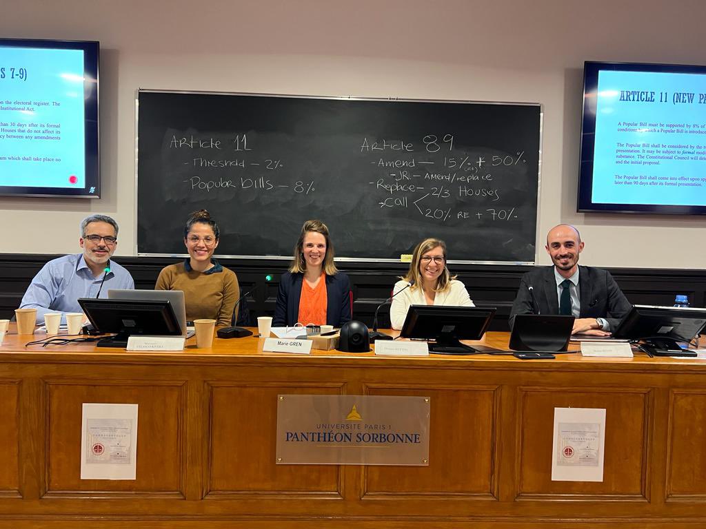 Eleonora Bottini (@bottinieleonora) on Twitter photo While <a href="/EmmanuelMacron/">Emmanuel Macron</a> was announcing the content of a constitutional amendment, incidentally we were discussing how to change articles 11 and 89 of the constitution. A tad more radical proposal on our end, with <a href="/marisconsin/">Mariana VR</a> <a href="/joelcolonrios/">Joel Colon-Rios</a> We are available for suggestions😉 While <a href="/EmmanuelMacron/">Emmanuel Macron</a> was announcing the content of a constitutional amendment, incidentally we were discussing how to change articles 11 and 89 of the constitution. A tad more radical proposal on our end, with <a href="/marisconsin/">Mariana VR</a> <a href="/joelcolonrios/">Joel Colon-Rios</a> We are available for suggestions😉
