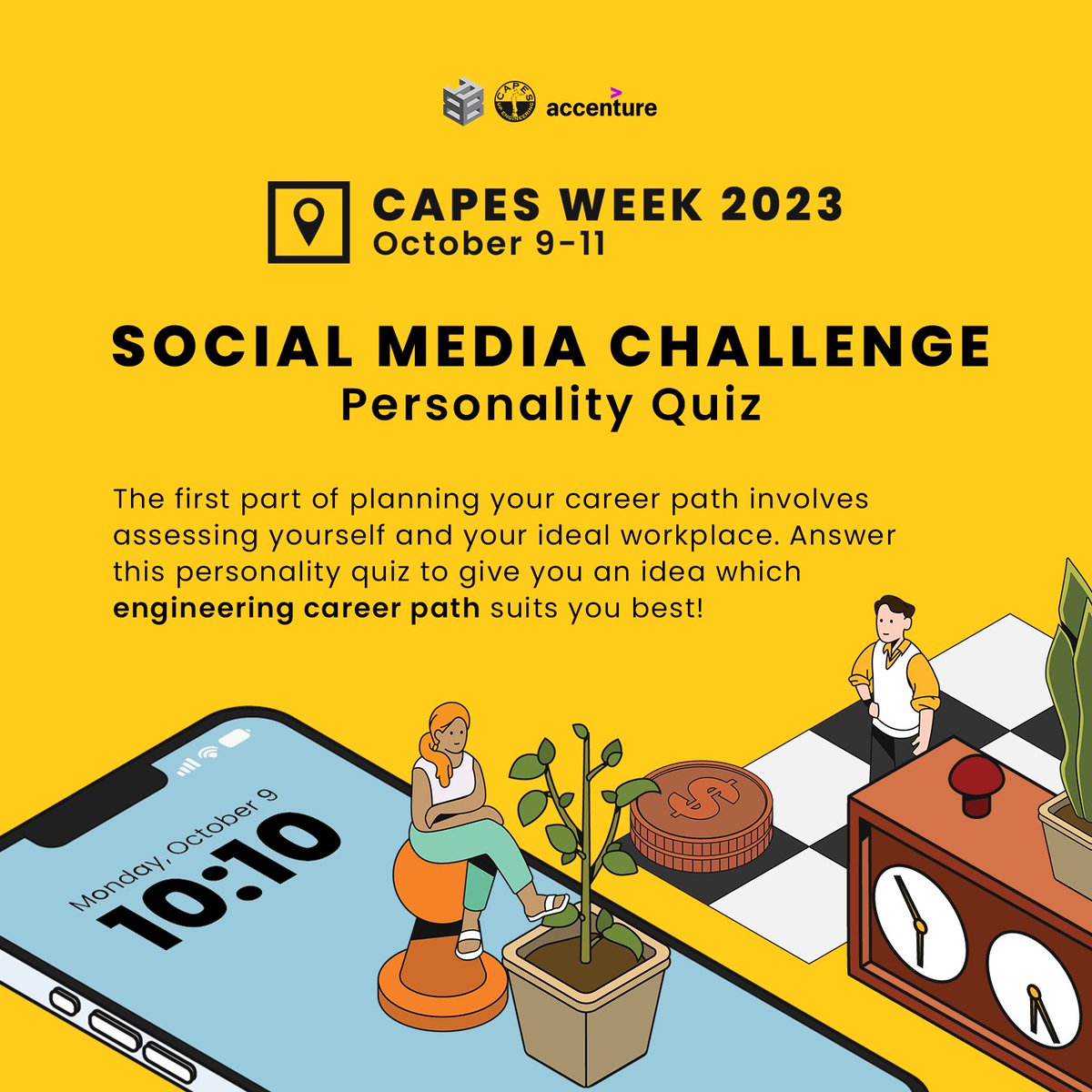 UPCAPES's tweet image. Up for a little game? 🤩  Check out this Buzzfeed quiz, find out what Engineering career path suits your personality, and get the chance to win PHP 200 worth of GCash! 🤑

Join now!

#CAPESWeek2023
#UPCAPESat31
#BuildYourBase