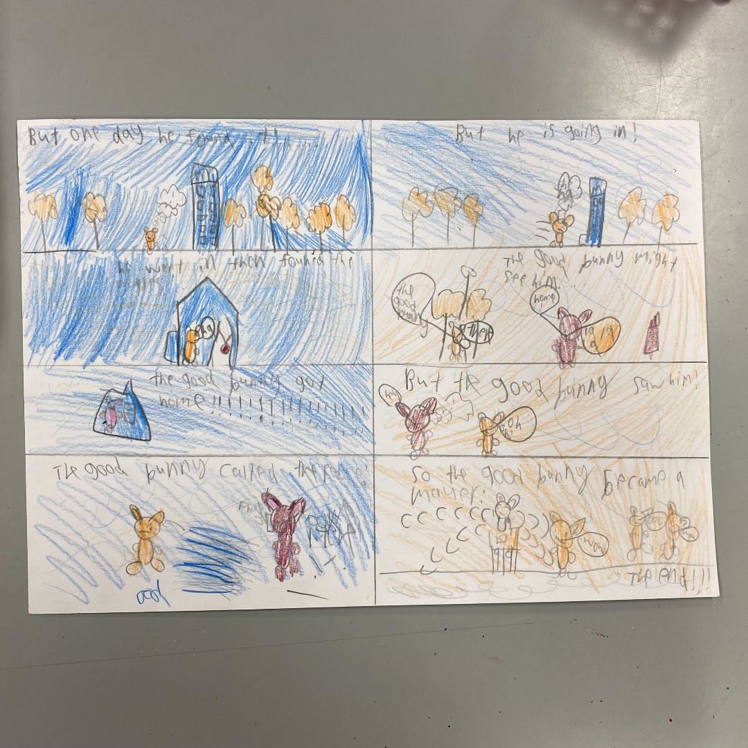 schooltribe1's tweet photo. Joining forces with fellow creatives at Art Club to spin stories through the magic of comics! Inking our imaginations onto paper, one panel at a time. Stay tuned for some original tales coming to life! #ArtClubAdventures #ComicCreators #InkAndInspire #sacredheart #ArtClub https://t.co/1DLt5GSTB8
