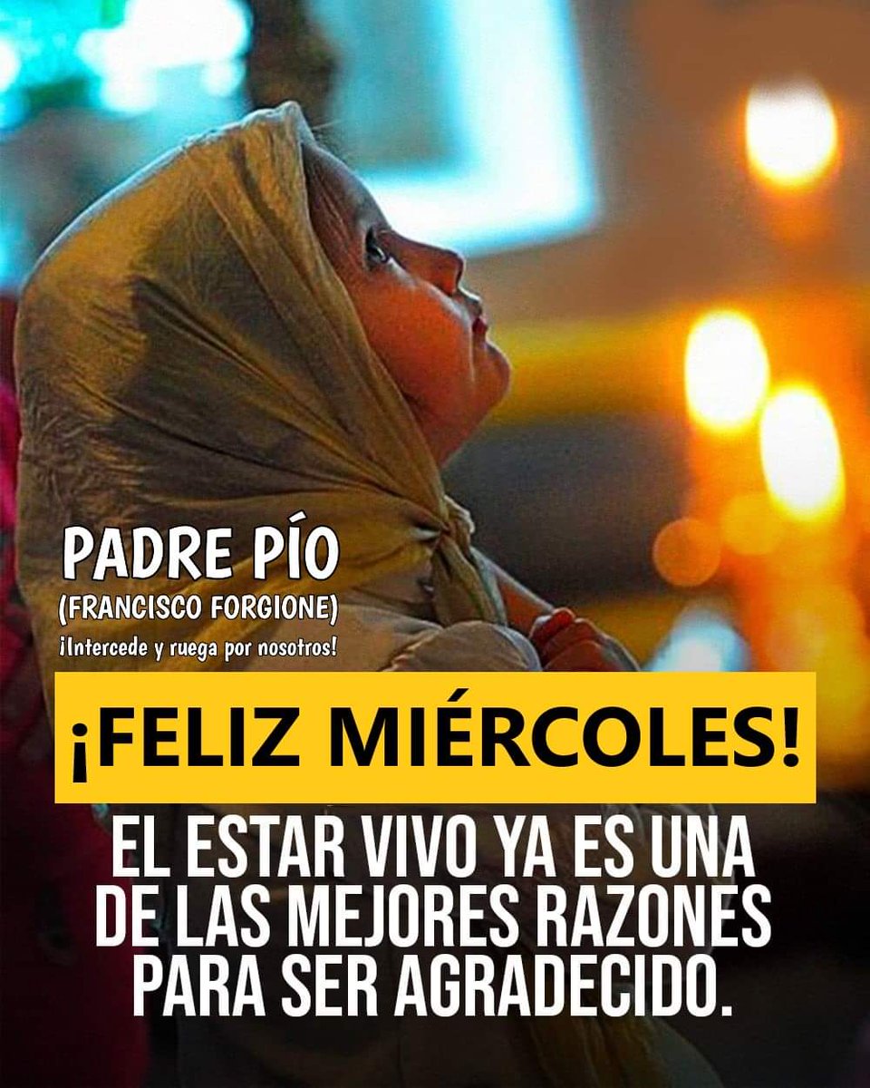 RuizHurtadoRE's tweet photo. FELIZ MIÉRCOLES!!
"Hay que #Liberarse de toda ansiedad, porque ella es la peor enemiga de la devoción sincera y autentica. Y esto principalmente cuando se ora. Recordad que la gracia y el gusto de la oración no provienen de la tierra, sino del cielo, y que es en vano utilizar ... https://t.co/qaD8bpS0Ql