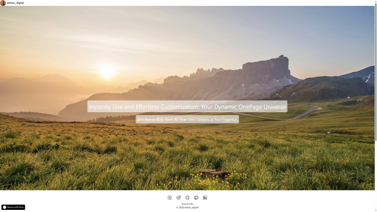 tobias_digital's tweet image. Check out the realization of my newest idea: a.picoapps.xyz/price-spring  

Want a #website without coding? Update only via a single Google Sheets row? 

Maybe the simplest #SheetToWebsite creator 👌  

FAQs: docs.google.com/document/d/e/2…  

Feedback? Hit me up! 
#NoCode #GoogleSheets