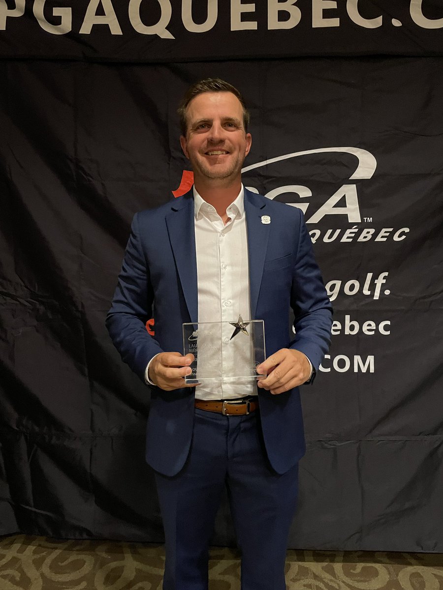 PitreGolf's tweet photo. Une journée mémorable! 🏆⛳️
J’ai eu l’honneur de remporter le méritas de professionel en titre de l’année au sein de la @PGAQuebec 

De plus, mon partenaire, Dom Lalonde et moi avons remporté le tournoi pro-pro qui avait lieu au Whitlock Golf &amp; Country Club. 🐥🐥🐥🐥 https://t.co/xjScVi783k
