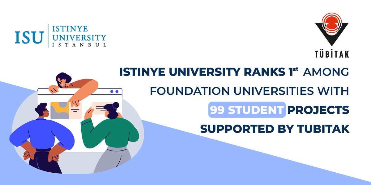 istinyeunivedu's tweet photo. Within the scope of TÜBİTAK 2209 Support Programs, a total of 99 projects of our university were evaluated as successful. We would like to congratulate our students and advisors whose projects are entitled to be supported and thank them for their contributions to our university. https://t.co/VAFC1kE3Xt