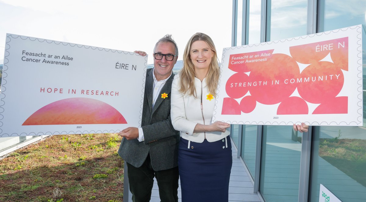 Amazing post from Averil Power, CEO, @IrishCancerSoc highlighting their new partnership with An Post on two new stamps raising awareness of the life changing impact of cancer research #Trinityresearch