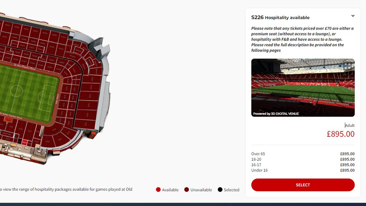 Tomufc20's tweet photo. @MU_ST please can you tell me what your doing abo9ut this, the club did this all last season and still doing it this year. Your all talk. £895 for a "hospitality" seat for LUTON. #glazersout #mustout #ManchesterUnited https://t.co/ybsU2QYhJJ