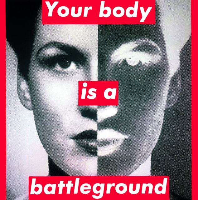 womensart1's tweet image. Barbara Kruger, Untitled (Your body is a battleground),1989 #WomensArt