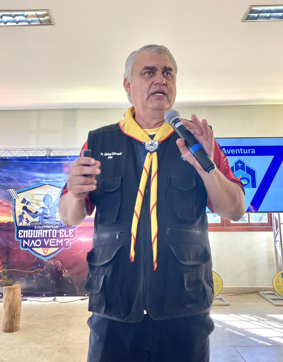 Acontecendo agora o II Pastori da AMS com o nosso líder geral de Desbravadores na América do Sul, pastor <a href="/udolcy/">Udolcy Zukowski</a>