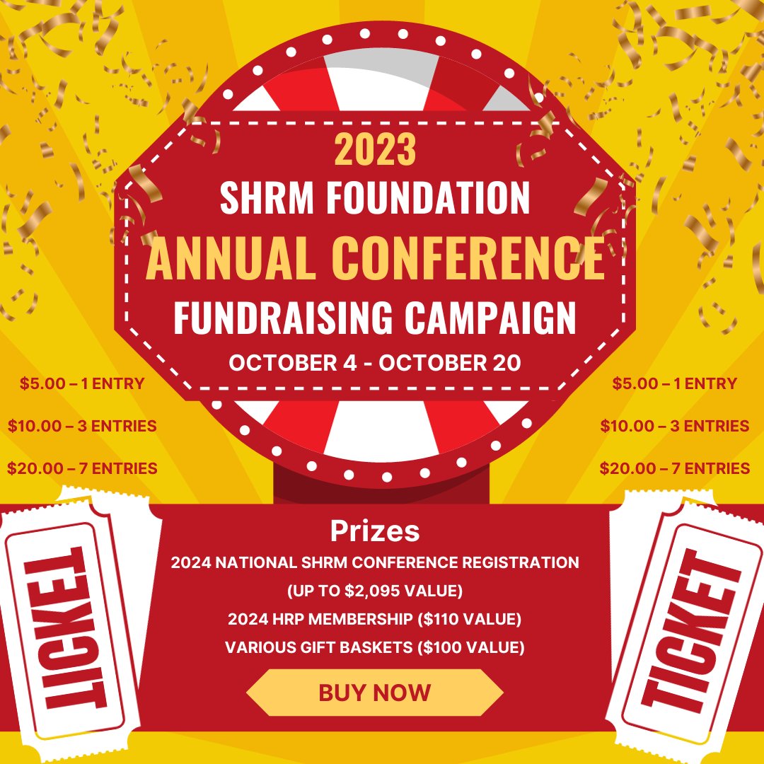 Our SHRM Foundation fundraising campaign kicks off today through October 20th! Visit hrpcpa.org/catalog.php to purchase your chance to win some AWESOME prizes at our annual conference on October 24th. All proceeds benefit the SHRM Foundation. Don't miss out!  #SHRMFoundation