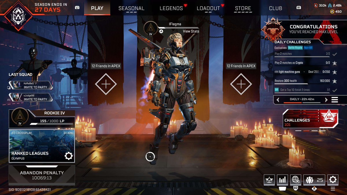 Fllegmaa's tweet photo. My Abandon penalty is a bit longer than usual 👀

#APEX #ApexLedgends https://t.co/QfVfwGQcEo