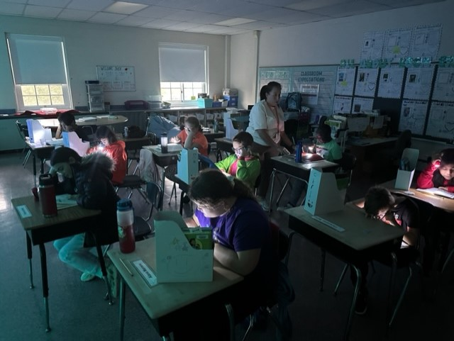 Walking the halls yesterday, I heard a student ask their teacher, "Can we do Flashlight Friday reading again?" What a fun way to get students reading independently!