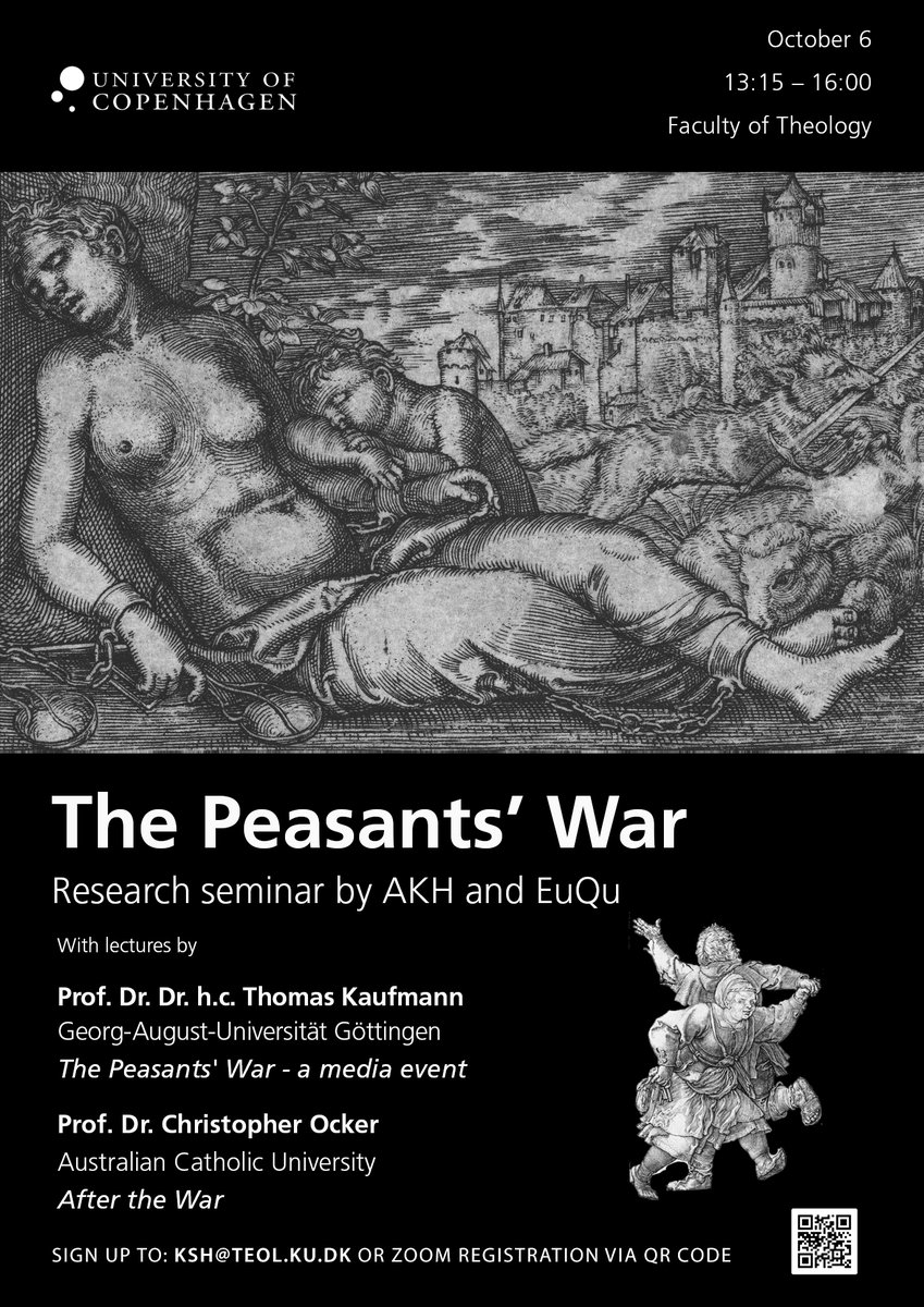 Jan Loop (@jan_loop) on Twitter photo If you are in Copenhagen, come and join us for a Research Seminar on 'The Peasant's War' with Christopher Ocker <a href="/irci_ocker/">Christopher Ocker</a> and Thomas Kaufmann. This Friday, 6 October, 13.15-16.00. Also on Zoom. <a href="/UCPH_Research/">University of Copenhagen Research</a> If you are in Copenhagen, come and join us for a Research Seminar on 'The Peasant's War' with Christopher Ocker <a href="/irci_ocker/">Christopher Ocker</a> and Thomas Kaufmann. This Friday, 6 October, 13.15-16.00. Also on Zoom. <a href="/UCPH_Research/">University of Copenhagen Research</a>