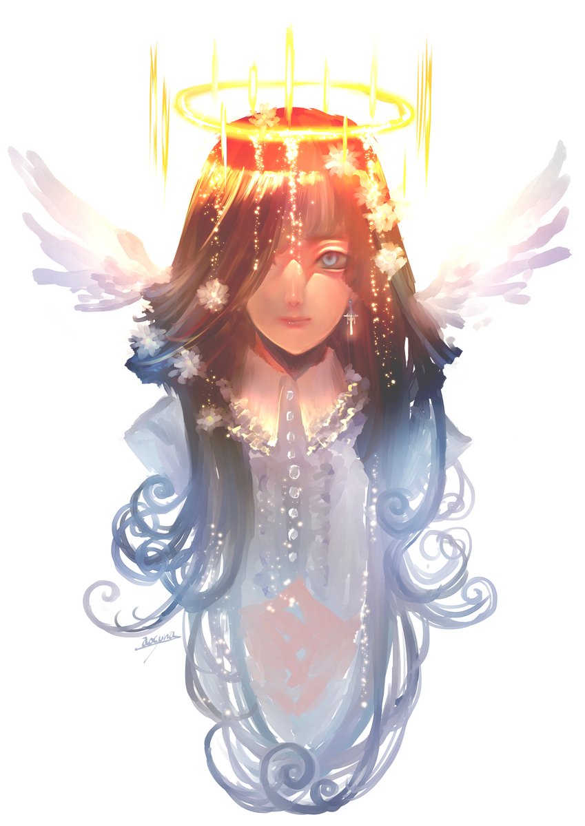 「#天使の日 綺麗ねぇ 」|青砂時計のイラスト