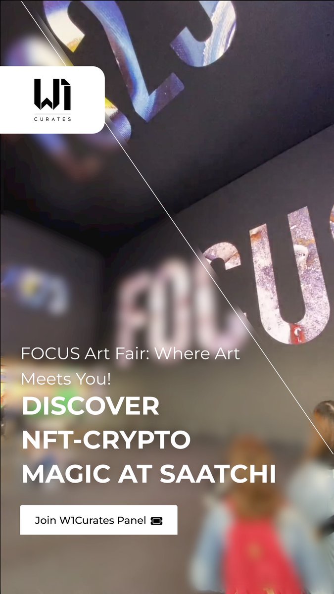 Who's joining us tomorrow at @Focusartfair? We'll be at @saatchi_gallery, diving into NFT discussions on a panel.