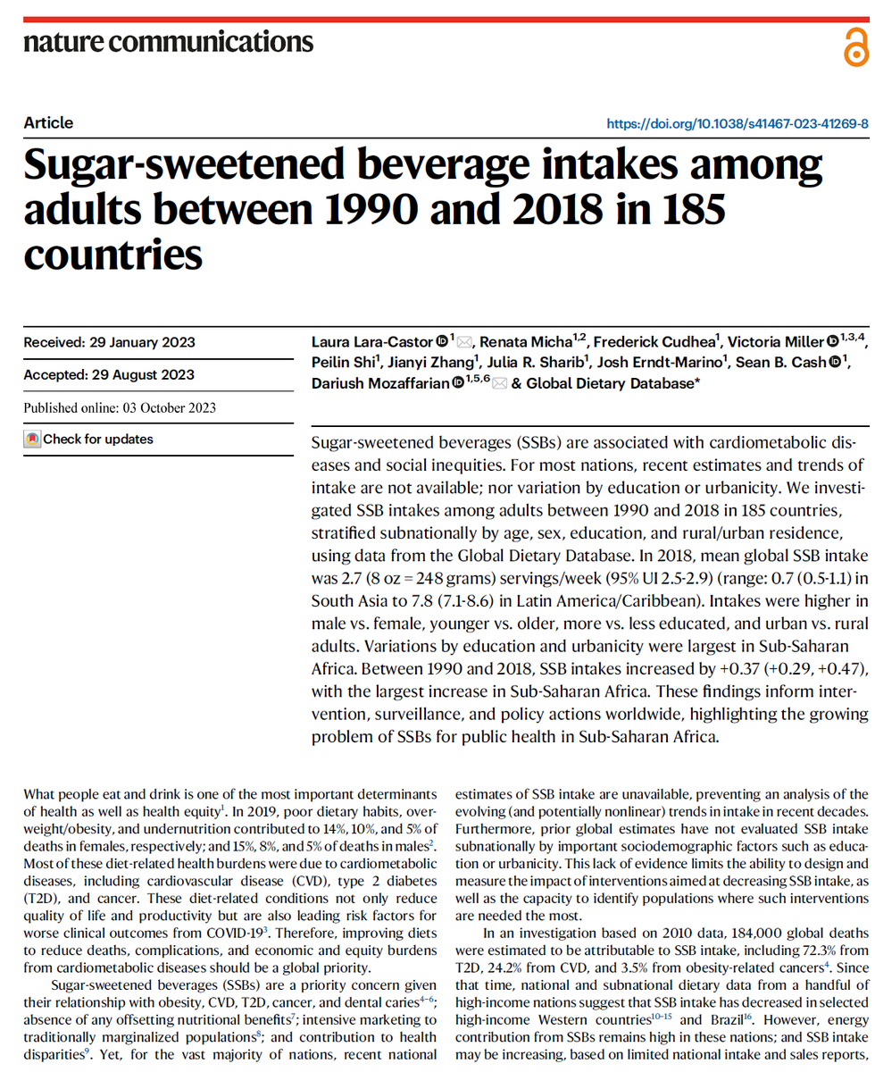 Another high-quality publication from #GlobalDietaryDatabase, of which I am fortunate to be a member Good insights, new information @Dmozaffarian file:///D:/Mac%20Backup/Documents/Vaio%20till%20October/My%20Doc/Pdf.pub/SugarSweetenedBeverages.GDD.NatureCommunications.10.23.pdf