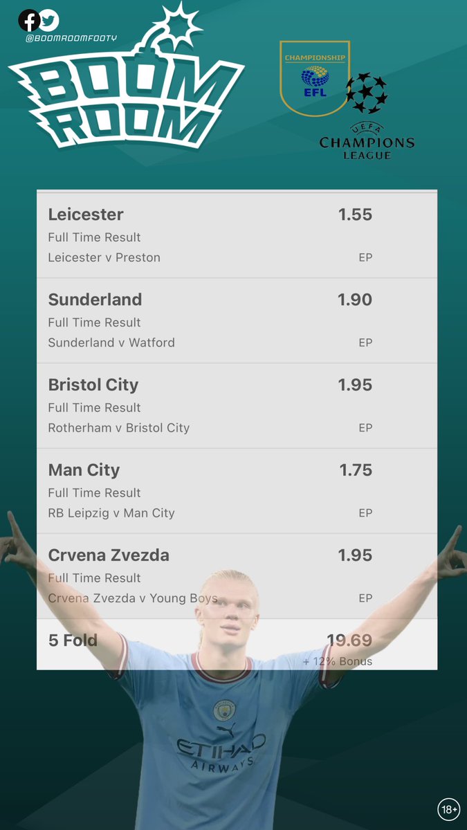 Fancy a little accumulator for tonights #EFL &amp; #ChampionsLeague matches?

We’ve got you covered💪🏼

If this win’s we will be giving £25 away to one lucky person!

You must be following &amp; have RT’d this tweet 🙏🏼

Good luck ❤️