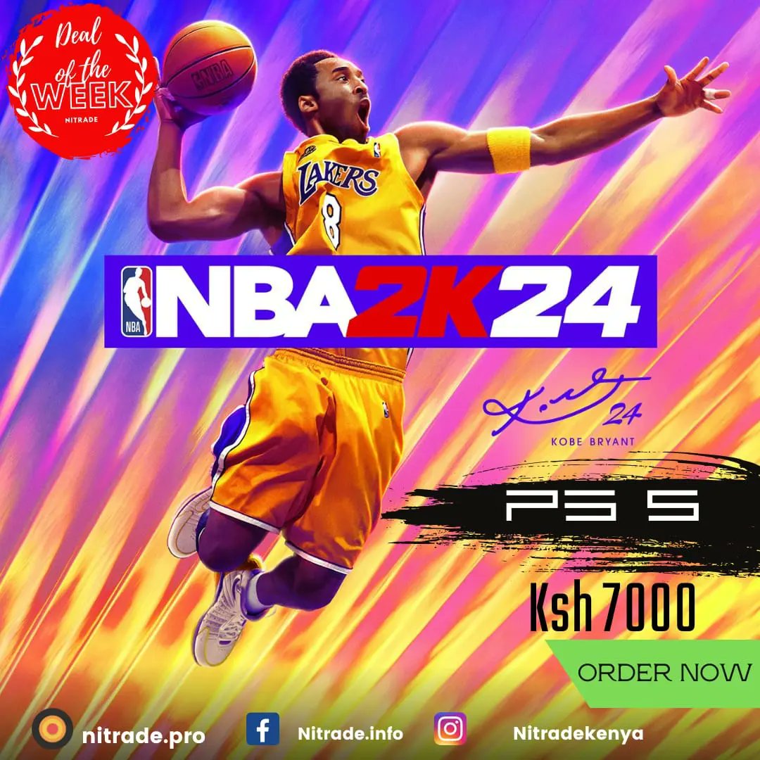 nitrade_app's tweet photo. NBA 2K24 is here, and it's the deal of the week for both PS4 and PS5! 🏀 Score big with this amazing offer. #NBA2K24 #DealOfTheWeek #nitrade #nitradepro #nitradekenya #beyondnitrade #nitradesports
 #kenya #nairobi #africa #tanzania  #uganda #mombasa #nairobikenya https://t.co/lWfeH5BbuT