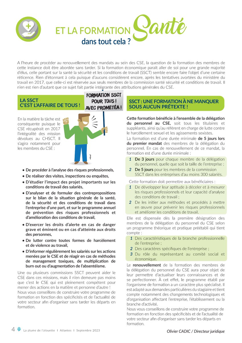 🛑 A l'heure du renouvellement des #cse , la question de la #formation  des élu.e.s est centrale.

💊 Or, la formation en matière de #Sante, #Securite et Conditions de travail n'est pas toujours suivie.

👨‍🏫 Olivier CADIC fait le point sur cette situation dans l'article suivant.