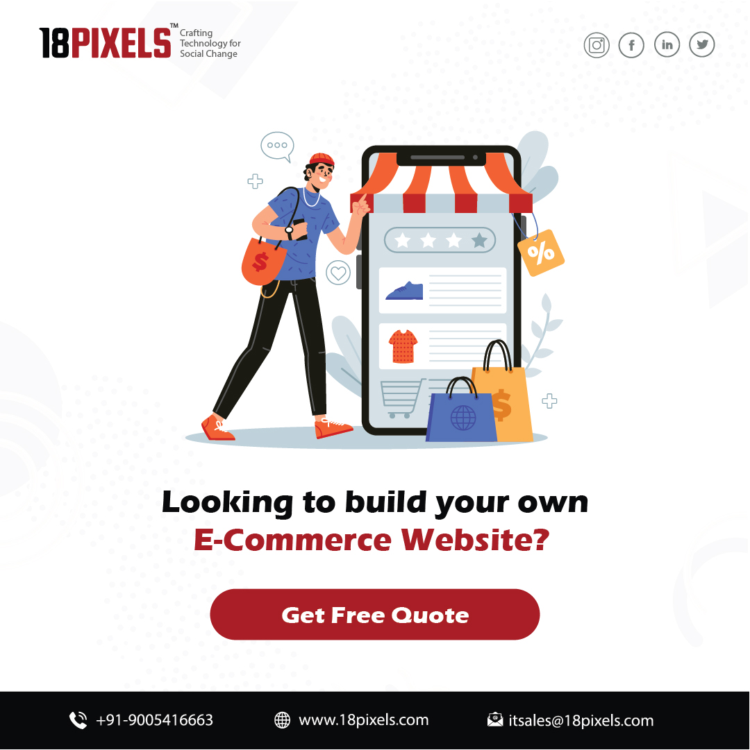 Eighteen_Pixels's tweet photo. Are you ready to take your #business online and start selling your products to customers? Look no further! At 18 Pixels, we specialize in helping businesses like yours build their own e-commerce websites. 

📞 Phone: +919005416663
🌐 Website: https://t.co/pCOLL5jN72

#18pixels https://t.co/e4hAWP2BB0