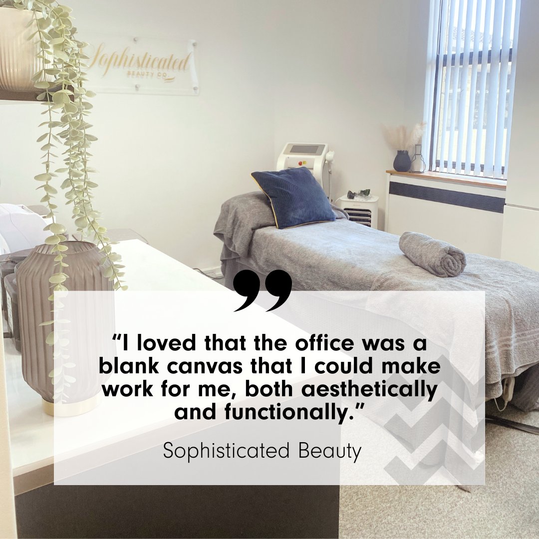 At Watermoor Point, we offer more than just offices and warehousing for rent!

Sophie, from Sophisticated Beauty, has transformed her office into a calm and serene salon 💅 🥰

Read more about Sophie's move to Watermoor Point here: watermoorpoint.co.uk/watermoor-poin…
