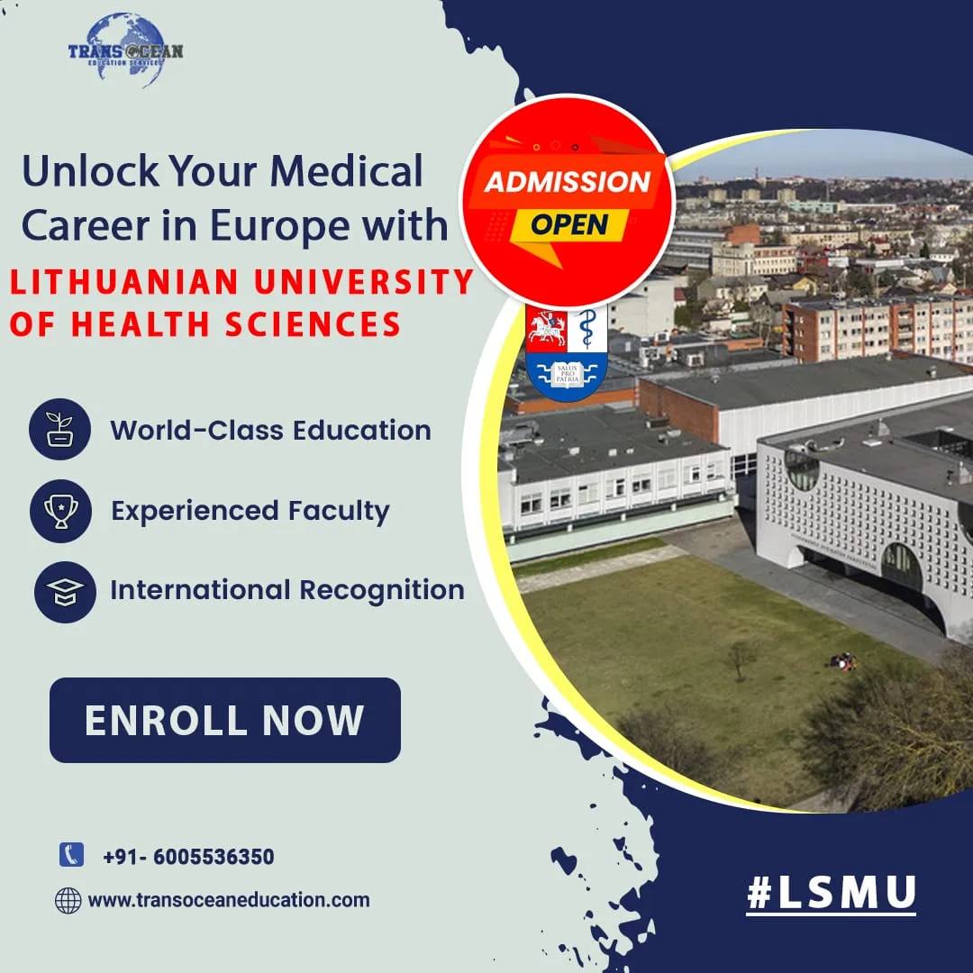 Explore Medical Education Abroad! Study medicine at Lithuania University (LSMU), Europe, with Transocean Education. Discover top-notch facilities, experienced faculty, and a global community.
bit.ly/3BAiZdm
TransoceanEducation.com
Or call us at
@6005536350 
#lsmu