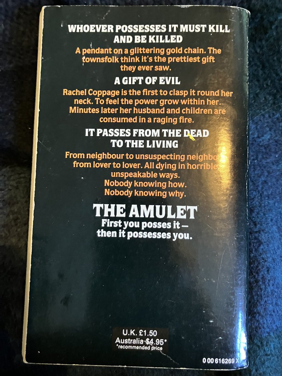 MattPayne1973's tweet image. More classic McDowell - The Amulet. Cursed trinket making its way round a small town, causing death and evil-doing wherever it goes. #michaelmcdowell skilfully creates a rich cast of characters in a nicely evoked small town setting - doing nasty stuff to each other. Nice!