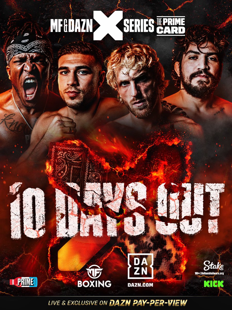 MisfitsBoxing's tweet photo. It’s almost here ⏳

Next Saturday, live on @DAZNBoxing PPV 😤

#KSIFury | #PaulDanis | October 14 | @MF_DAZNXSeries | @PrimeHydrate | @kick https://t.co/N9ZQAx60xx