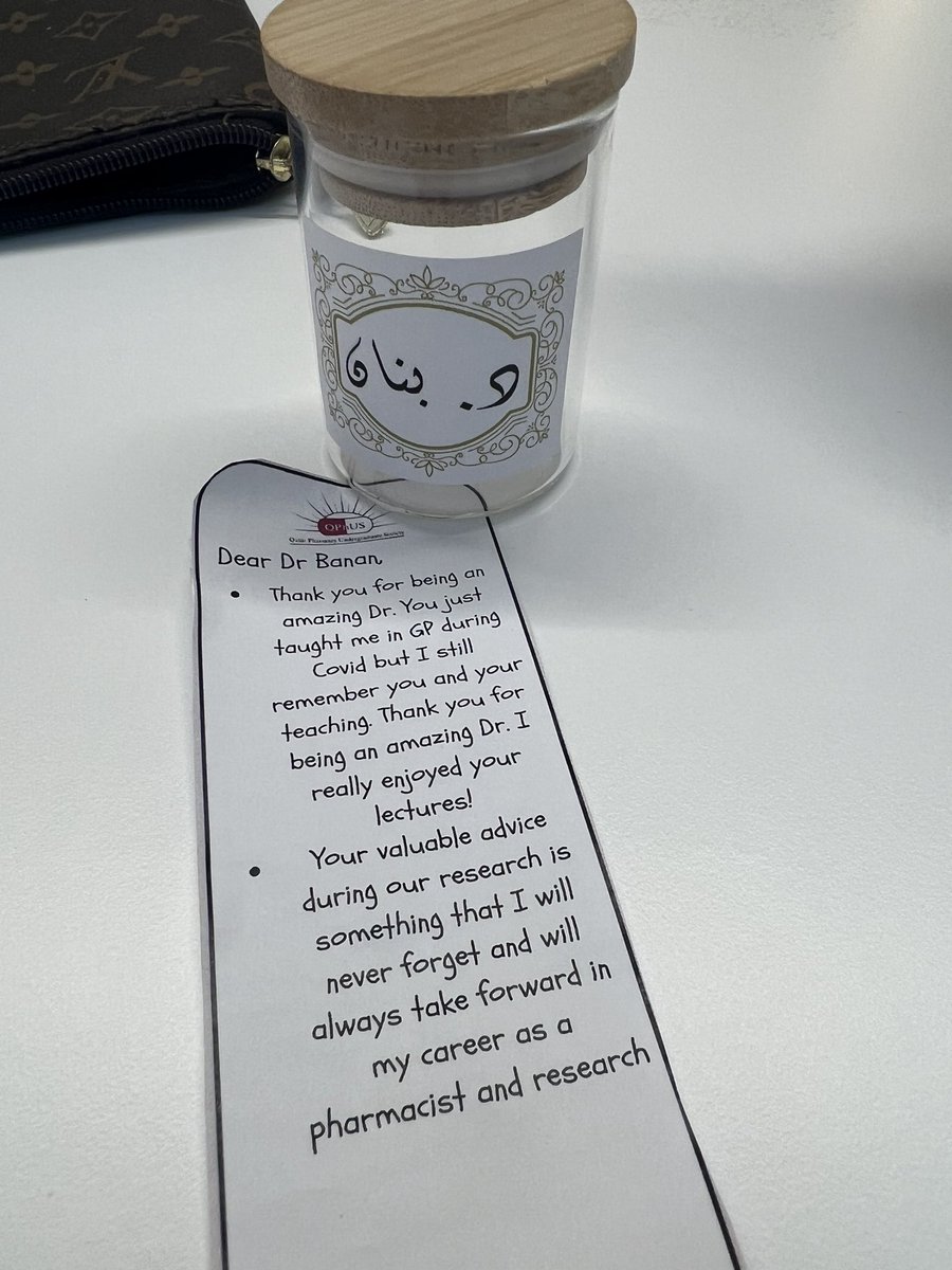 د. بنان المخللاتي (@dr_banan_2017) on Twitter photo Thank you <a href="/QPhUS/">QPhUS-Qatar</a> A nice gesture from the best student society! #happy_pharmacist_day Thank you <a href="/QPhUS/">QPhUS-Qatar</a> A nice gesture from the best student society! #happy_pharmacist_day