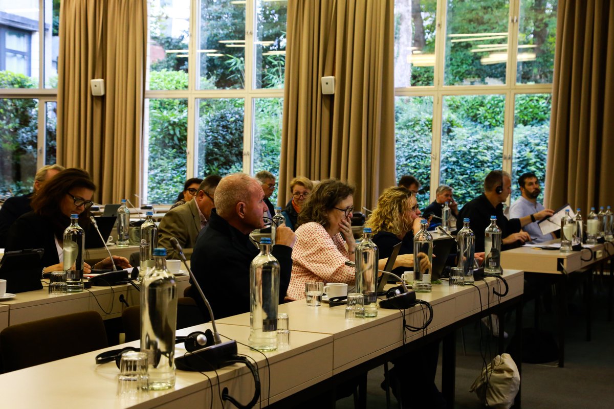 EPSUnions's tweet photo. EPSU 59. #Utilities Standing Committee meeting gets underway!

👏🏾We welcome our new vice-president, Ida Knudsen, from @danskmetal.

⚡️ Energy 🗑️ Waste 🫧 Water (...) All are on the discussion table today! We'll keep fighting for everybody to access their fundamental rights. https://t.co/94Ua4I1LvA