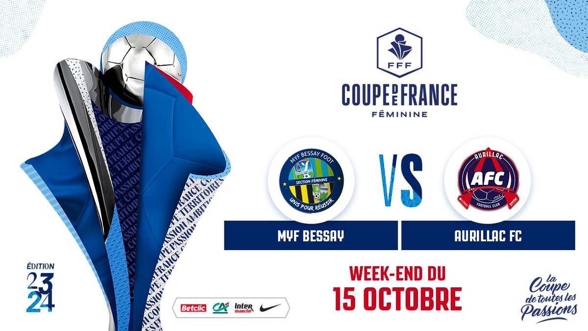 AurillacFC's tweet photo. Les tirages au sort des Coupes de France (Masculine et Féminine) ont eu lieu et ont désigné Parlan Le Rouget pour notre équipe fanion, et MYF Bessay pour nos filles 🔴🔵

#ForzAFC #CoupedeFranceFéminine #CoupeDeFrance https://t.co/vG9h9OzMIL