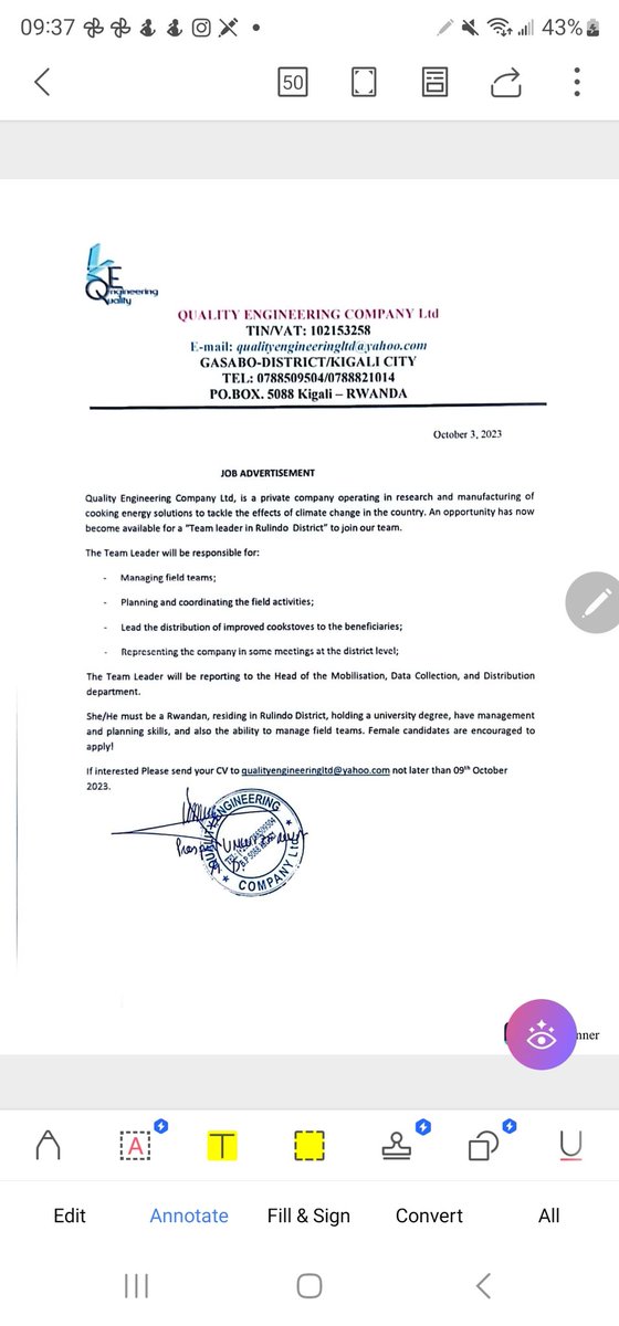 QualityEngine14's tweet image. If you are residing in Rulindo, holding a university degree in any field, please apply