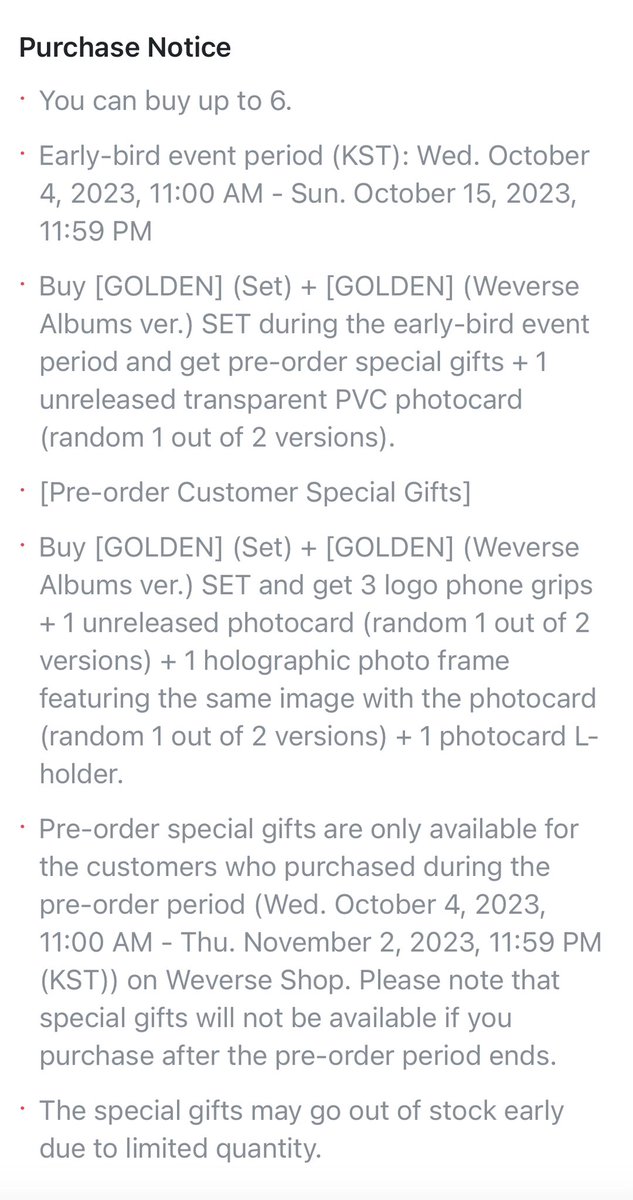 sseomcart's tweet photo. #SSEOMPHGO
wts lfb bts ph 

Jungkook’s Solo Album “GOLDEN”

Weverse ver. - 620
Random - 960
Set - 2,800
Set + weverse ver. - 3,400

DOP: 200 DP; 50% on Oct. 30; Dec. 1

^Strictly no cancellation
^with POB until Nov. 2 only

Dm us to order💗 https://t.co/KvevM7GDpZ