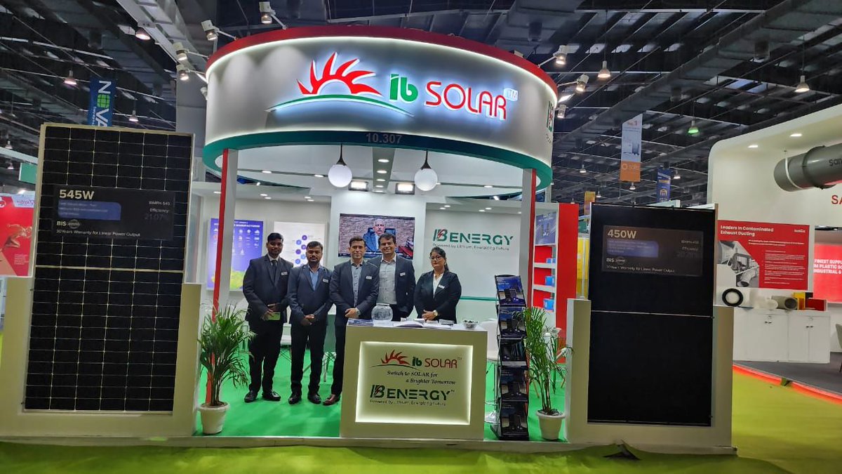 Greetings from the Renewable Energy India Expo 2023! ☀️
The IB Solar team is thrilled to be here on the first day of this mega event

See you at REI Expo 2023 Stall 10.307
#REIndiaExpo2023 #RenewableEnergy #Sustainability #IBSolar #CleanEnergyRevolution' #rei