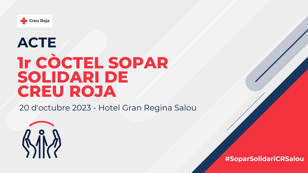 📣 Compte enrere pel 1r Còctel-Sopar Solidari de #CreuRojaTGN el 20 d’octubre a  #Salou 
✨ Col·labora i participa perquè puguem continuar fent la nostra tasca amb les persones vulnerables del territori
ℹ️  Més info i inscripcions: cercadeti.cruzroja.es/CoctelSolidari…
#SoparSolidari