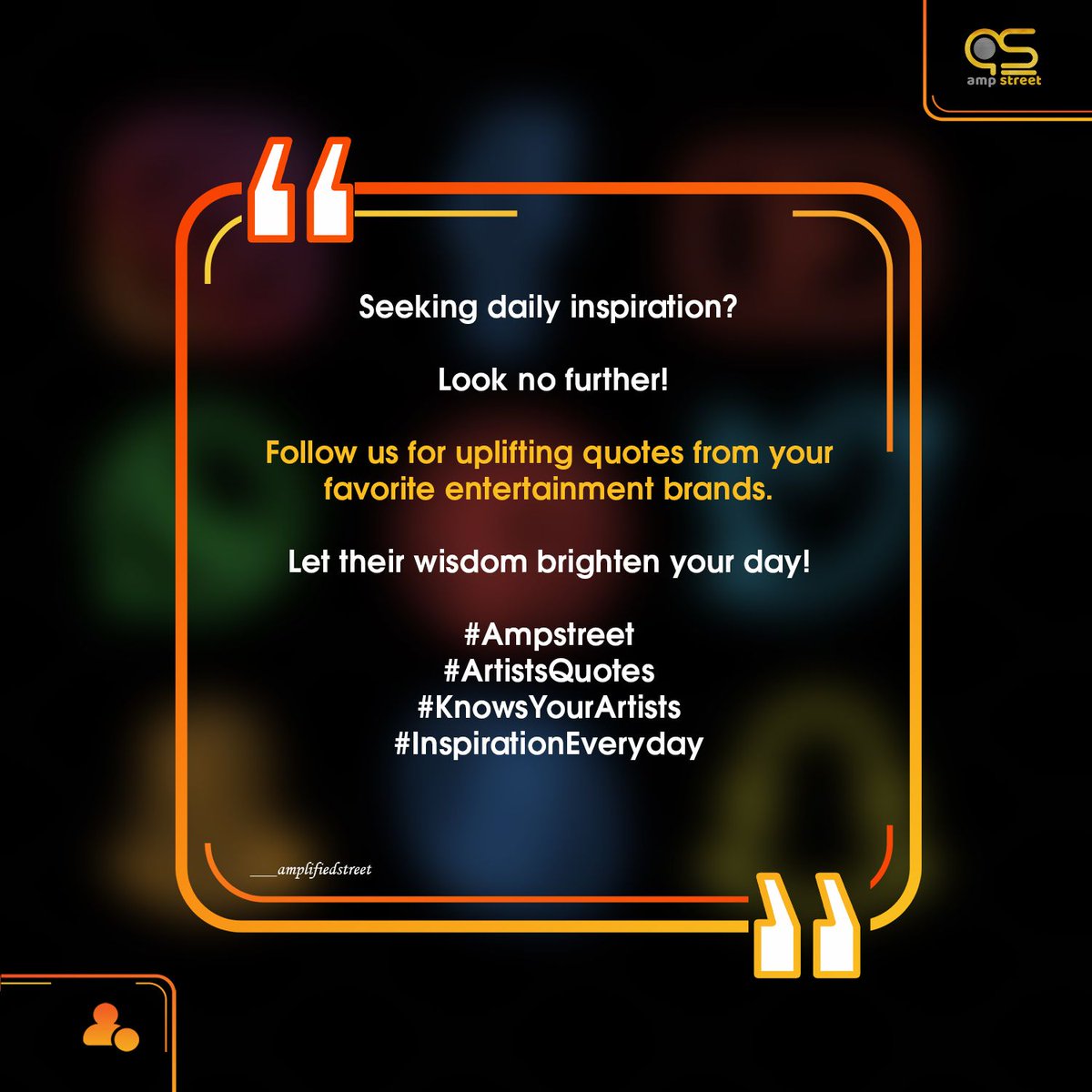 Have you ever faced a moment when you wanted to give up but decided to push through and give it your all? 

#ampstreet #knowyourartists #artistsquotes