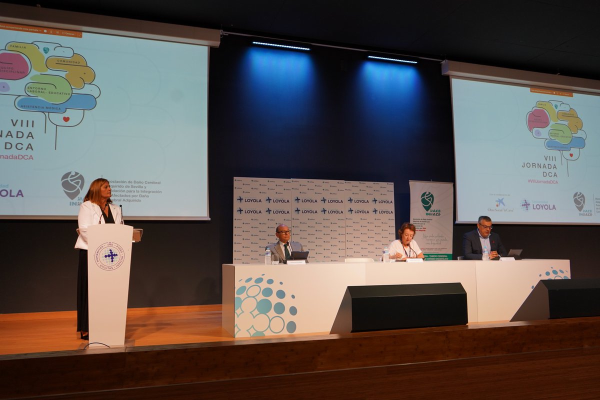 🔛 Inauguramos en #ULoyola la #VIIIJornadaDCA de la mano de Herminia Romero, vicedecana de la Facultad Ciencias de la Salud; Pedro Calbó, director general de Personas con #Discapacidad de <a href="/IgualdadAND/">Inclusión Social, Juventud, Familias e Igualdad</a> y Gustavo Molina Méndez, secretario de @DACE_INDACE