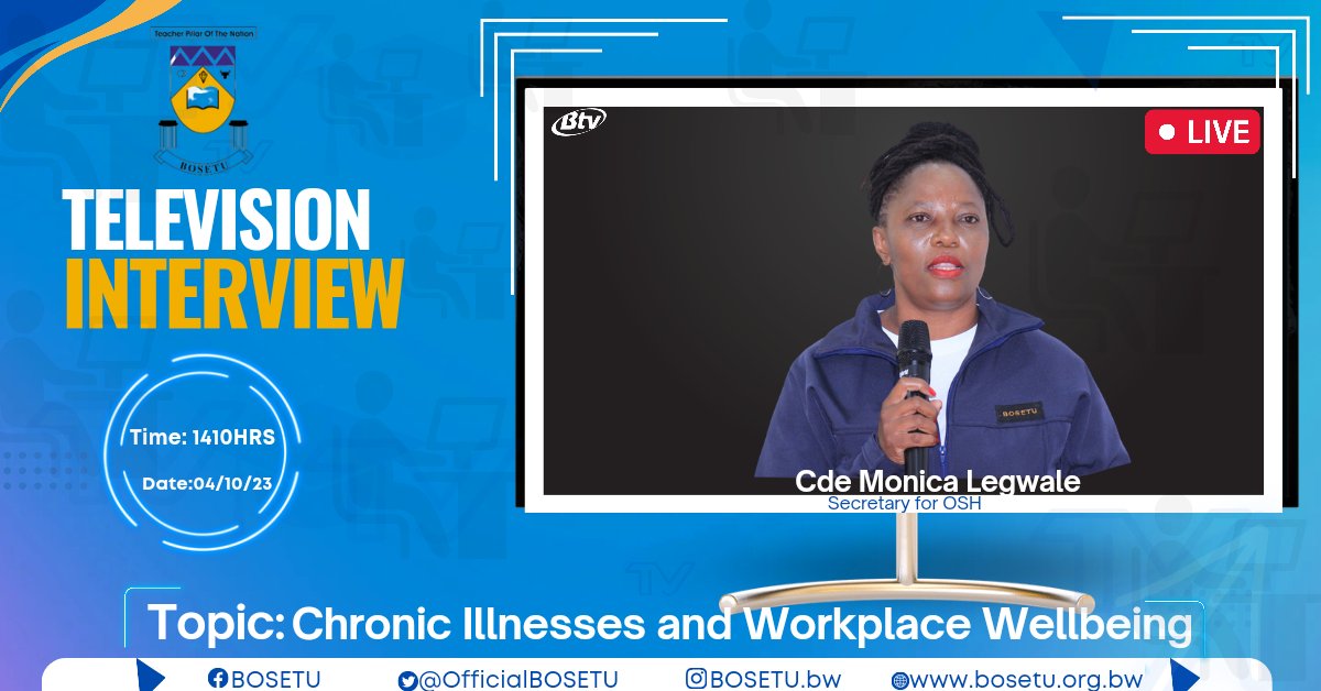 Lets tune in to Botswana Television this afternoon at 1400hrs